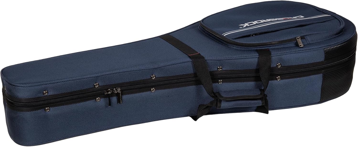 Crossrock 5-String Banjo Foam Case | Lightweight Blue Gig Bag for Resonator Banjos with Plush Interior & Storage (CRP300BJBL)