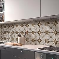 Vista 51 de Calcomanías de vinilo para azulejos de estilo bohemio para despegar y pegar, calcomanías autoadhesivas para azulejos de pared, calcomanías Acero