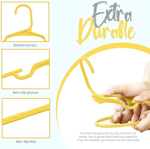 Vista 38 de Utopia Home Paquete de 40 perchas para niños, perchas de plástico de 11.5 pulgadas para armario, perchas para ropa y colgador infantil para armario