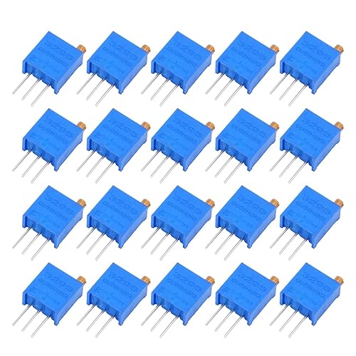 Miniatura 10 de Fielect Potenciómetro de recortadora multigiro de 20 K ohmios, resistor variable, potenciómetro de alta precisión, potenciómetro 3296W, 3296W-1-203