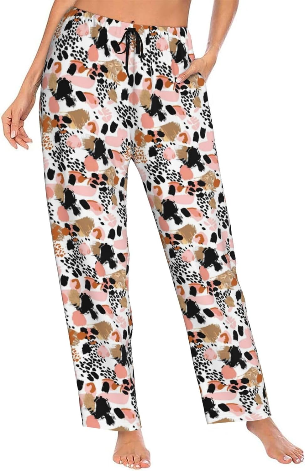 Women Comfy Pajama Pants Stretch Sleepwear Lounge Pants With Pockets & Drawstring