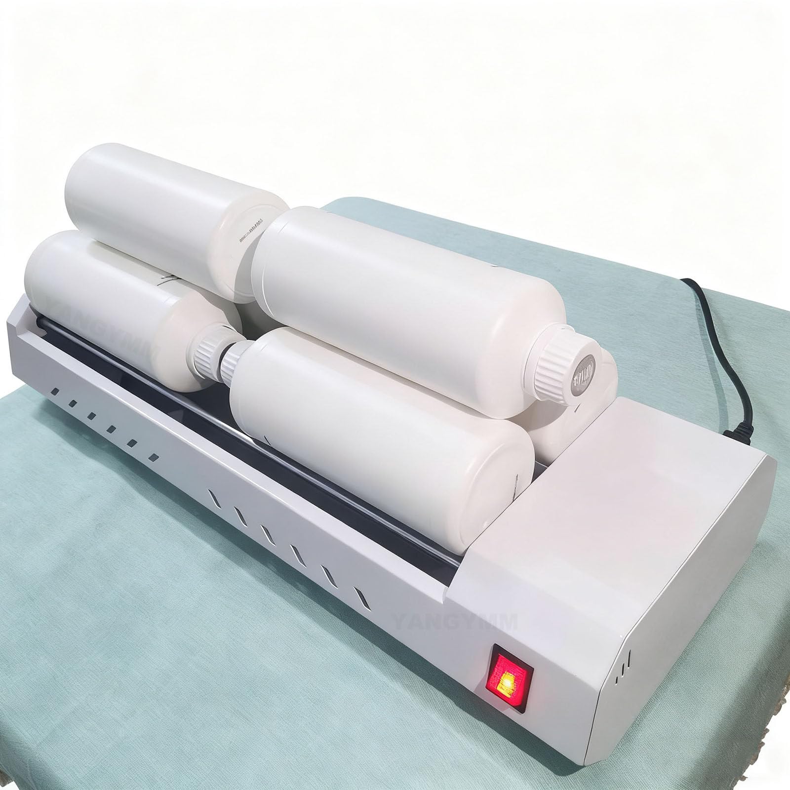 Mezclador de Pintura EléCtrico de 6 W, MáQuina de LaminacióN Anti-PrecipitacióN, Capacidad para 6 Botellas de Tinta de 1 L, Mezclador de VóRtice para Bricolaje, para Mezclar Acuarela A
