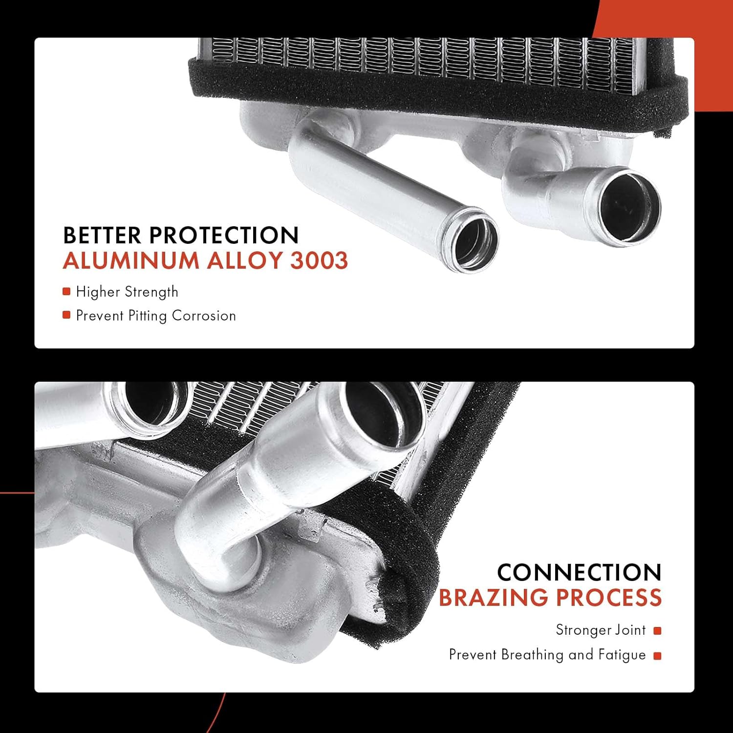 A-Premium HVAC Heater Core Compatible with Buick Electra, LeSabre, Riviera & Chevy Caprice, Impala & Pontiac Catalina, Grand Safari, Parisienne, Safari, Bonneville & Cadillac Brougham, DeVille