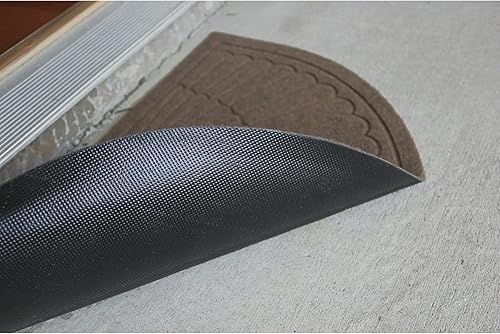 Miniatura 9 de Tapete para puerta delantera, medio redondo, para entrada al aire libre, antideslizante, atrapador de suciedad, tapete para entrada interior,