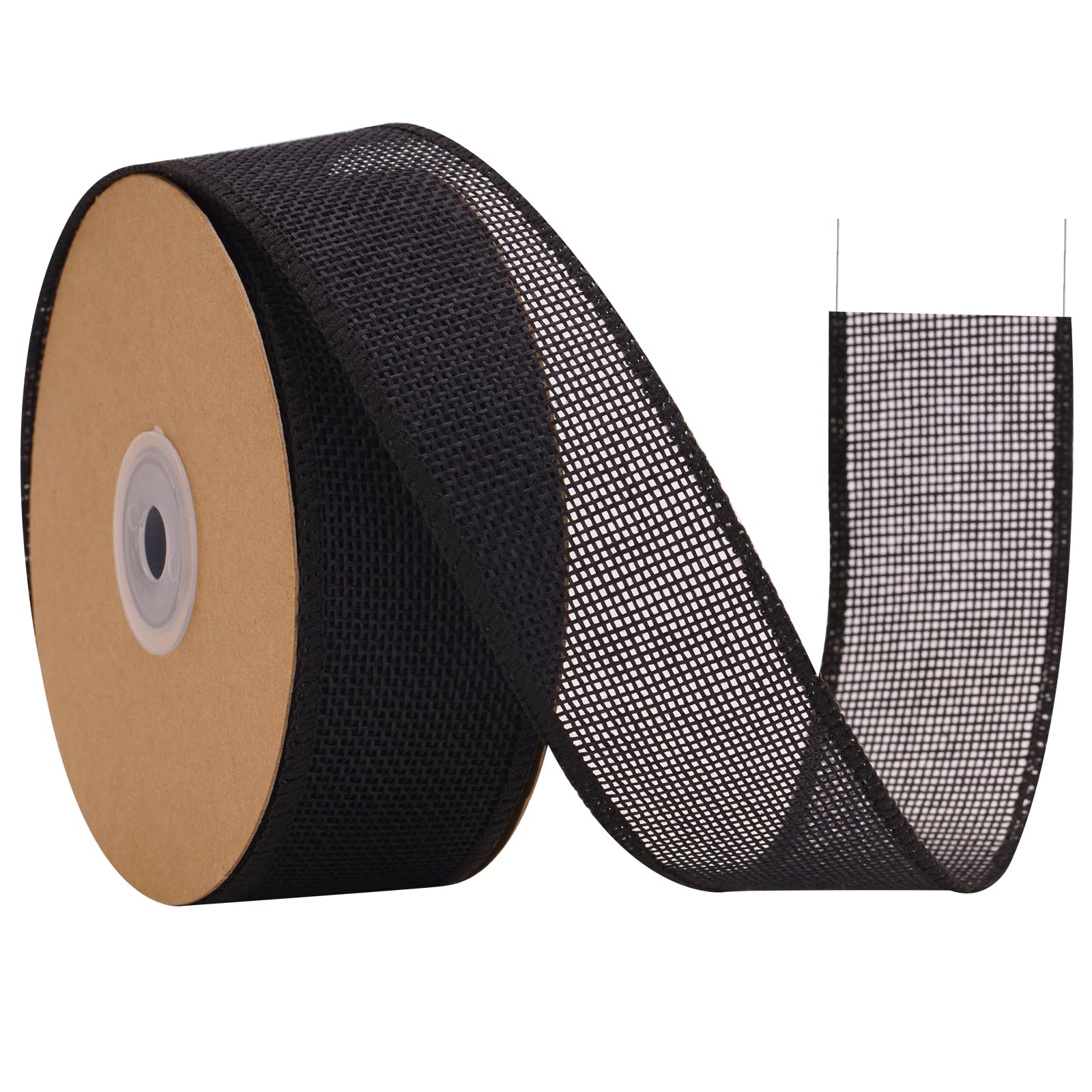 G2PLUS 4cm Brown Wired Jute Burlap Ribbon: 10m Hessian Ribbon for Crafting Bows, Gift Wrapping, Wreaths, Christmas Decoration