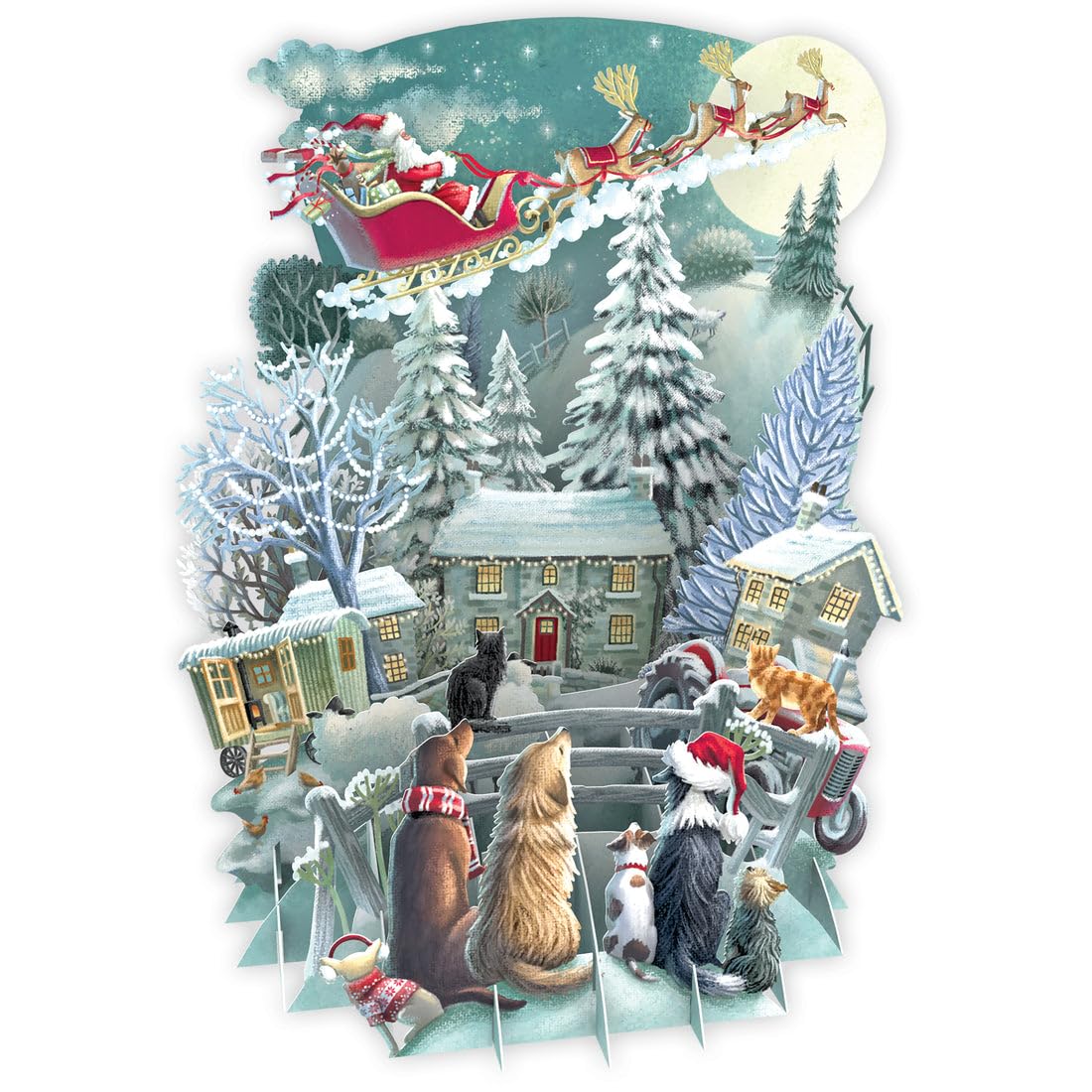 PAPER D'ART - IT'S SANTA - TOP OF THE WORLD 3D CHRISTMAS CARD