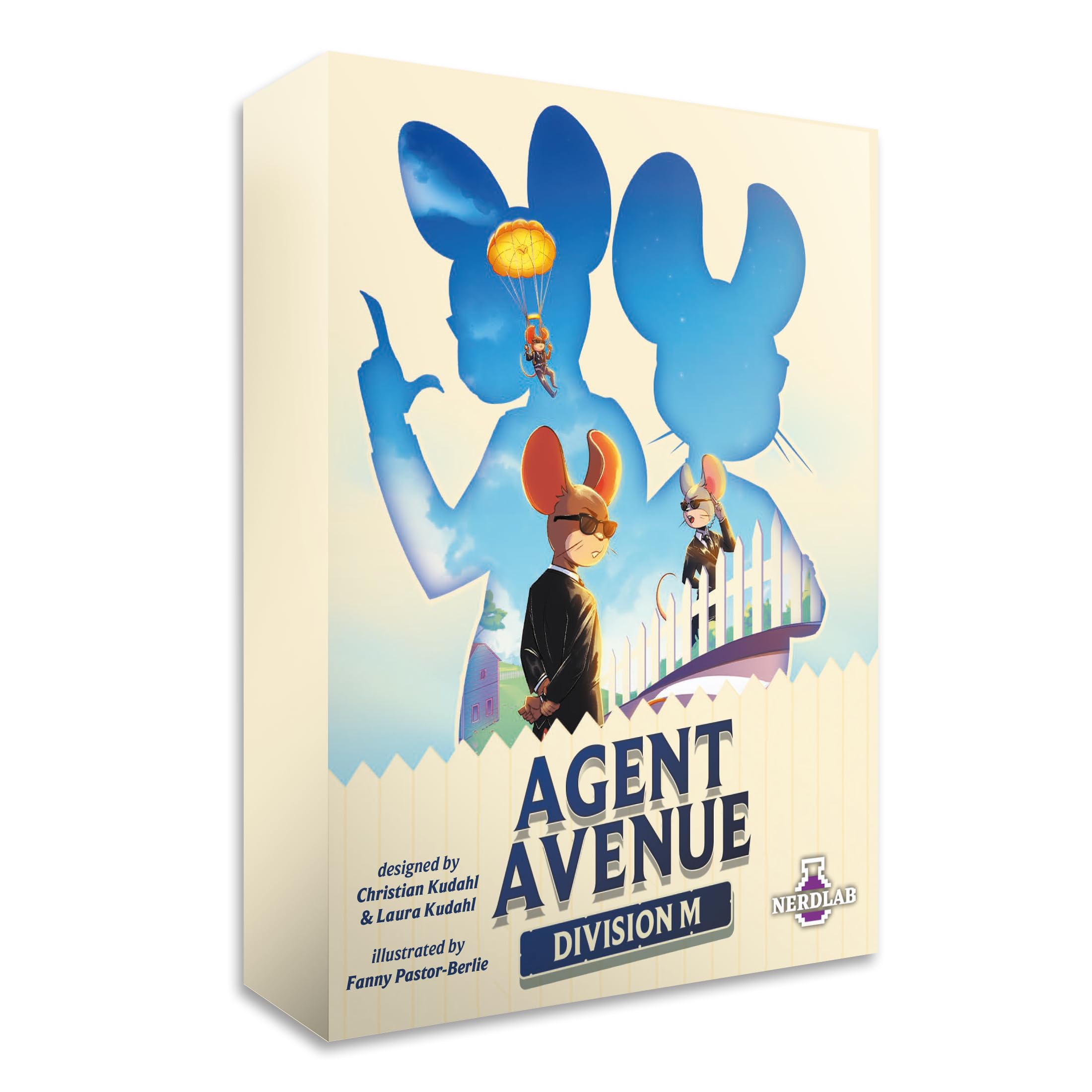 Nerdlab | Agent Avenue: Division M | Board Game Expansion | Ages 8+ | 10-15 Players | 10+ Minutes Playing Time