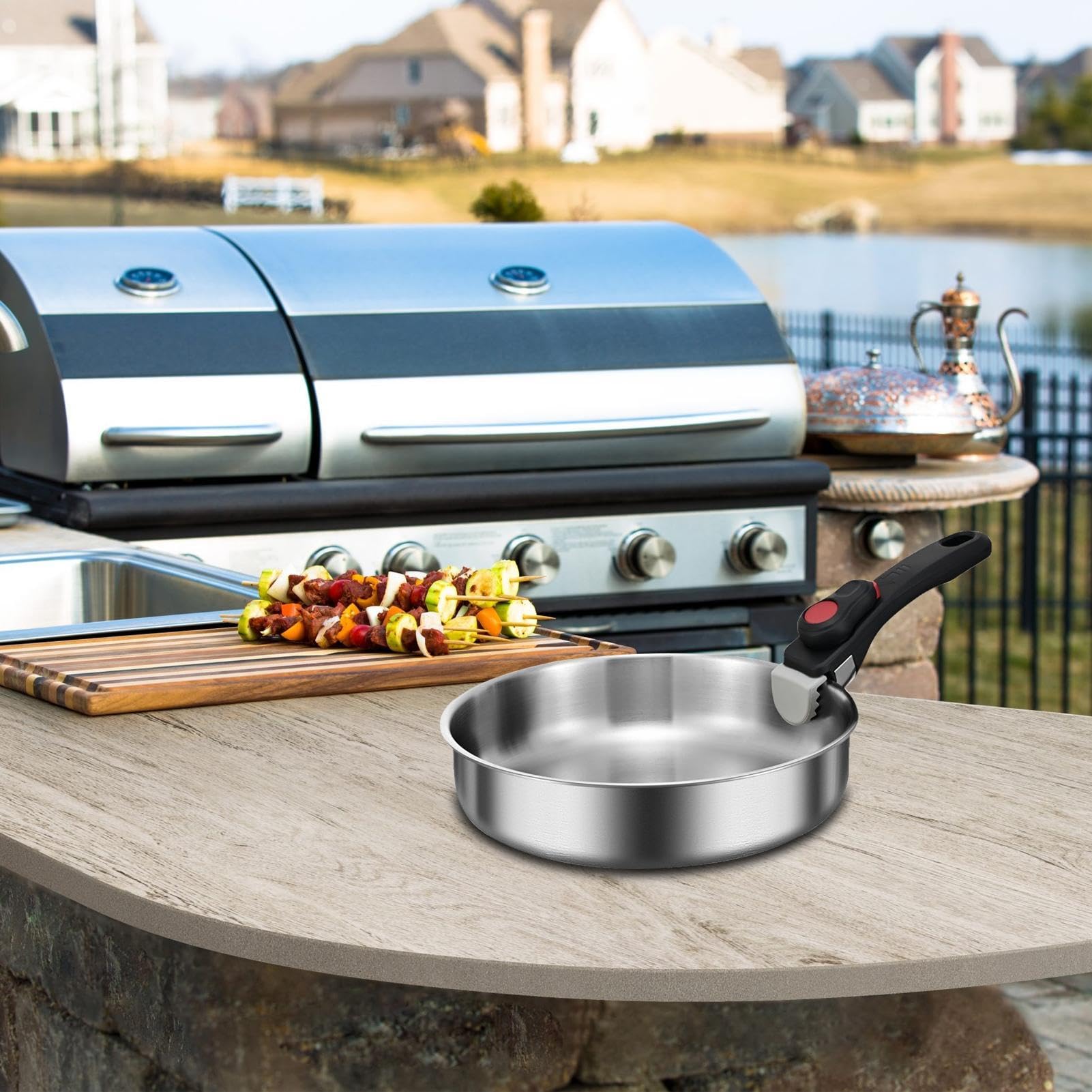 ステンレス フライパン ハニカムシェーディング ノンスティックパン