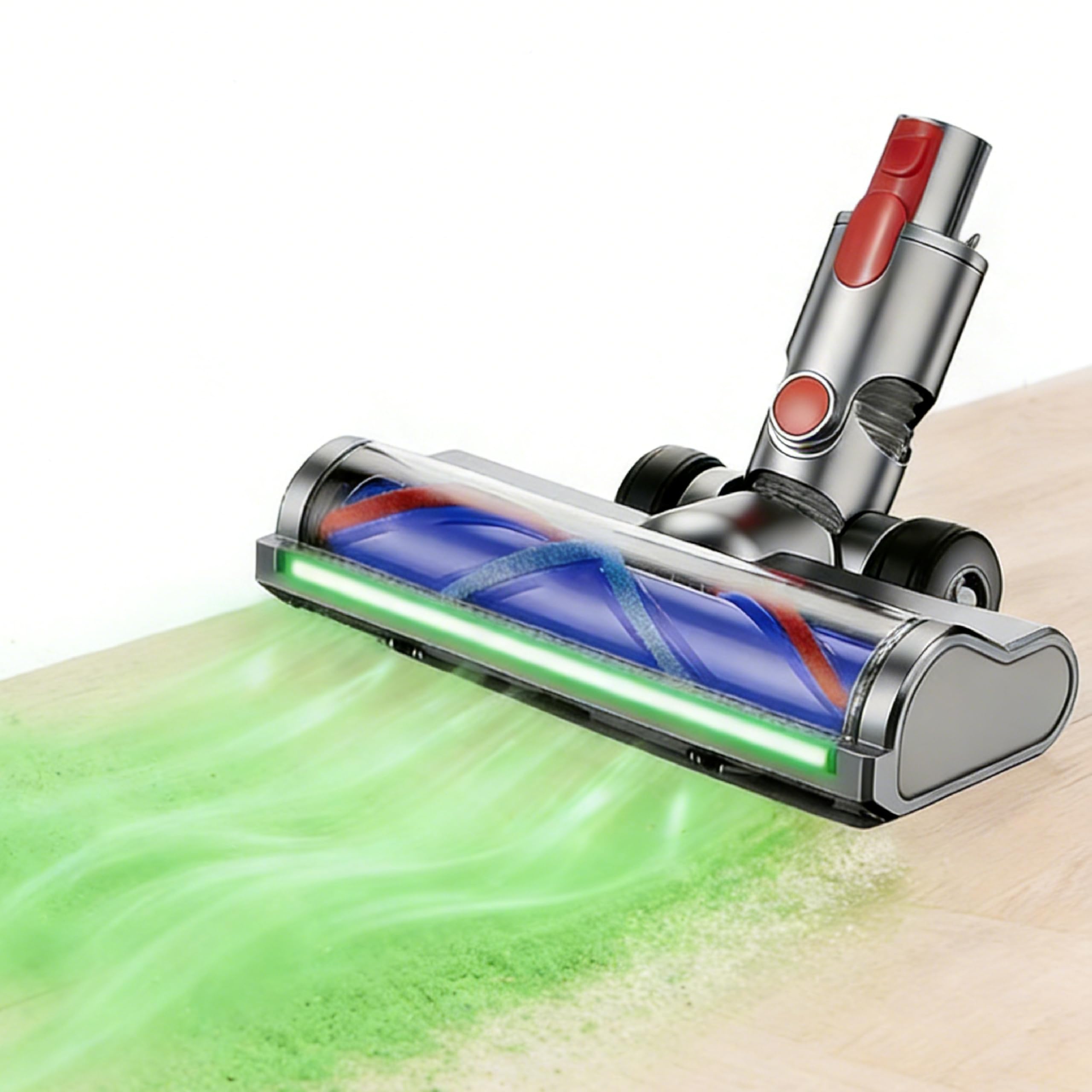 Replacement Brush Compatible with Dyson V11 V15 V10 V8 V7, Dust Detection Cleaning Head, Vacuum Attachment for Parquet, Hard Floors and Carpets, Effective Cleaning