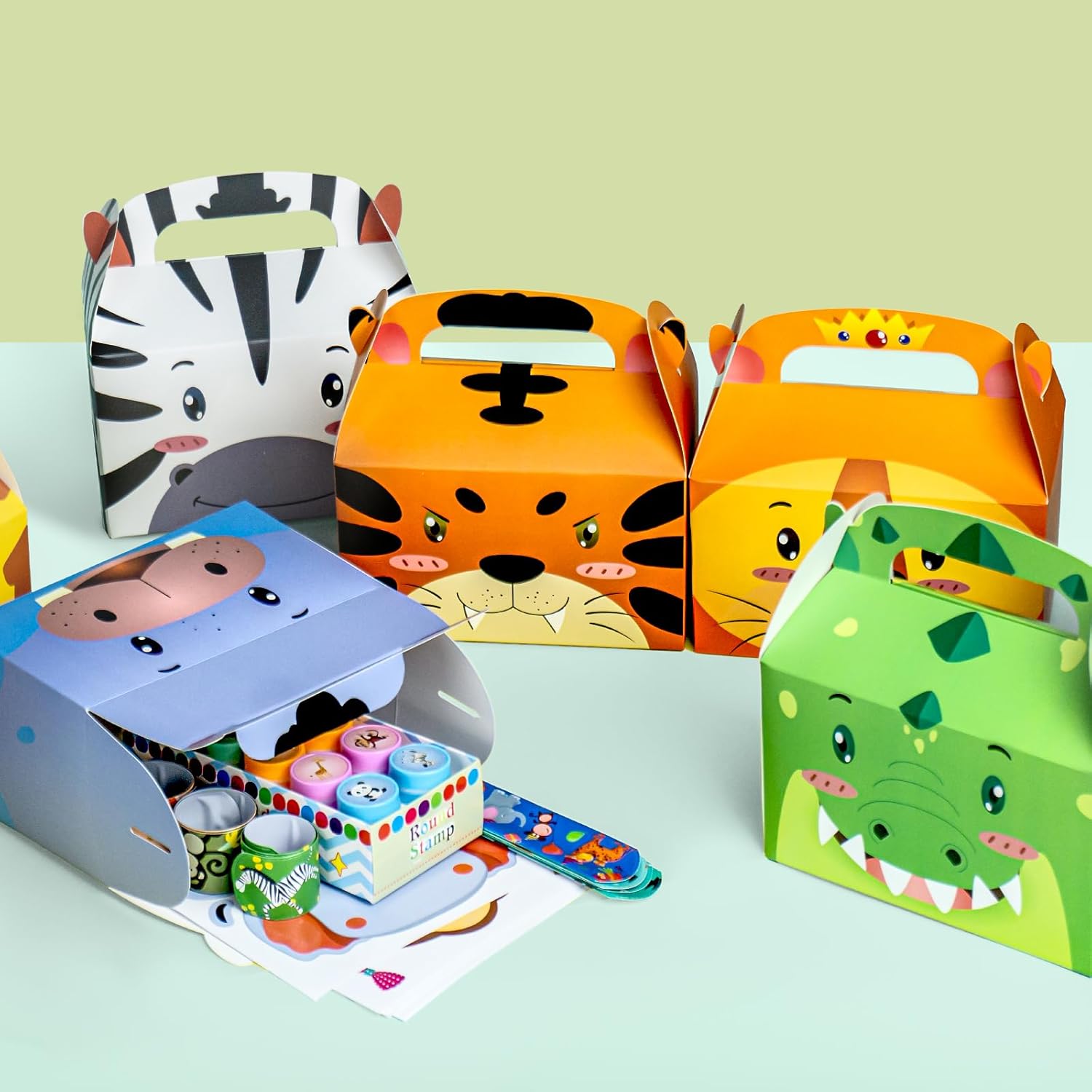 Jungle Safari Party Favors, Animal Party Favors Wild One Birthday Party Decorations for Kids Birthday Party Goodie Bags for Kids Birthday Gift Bags