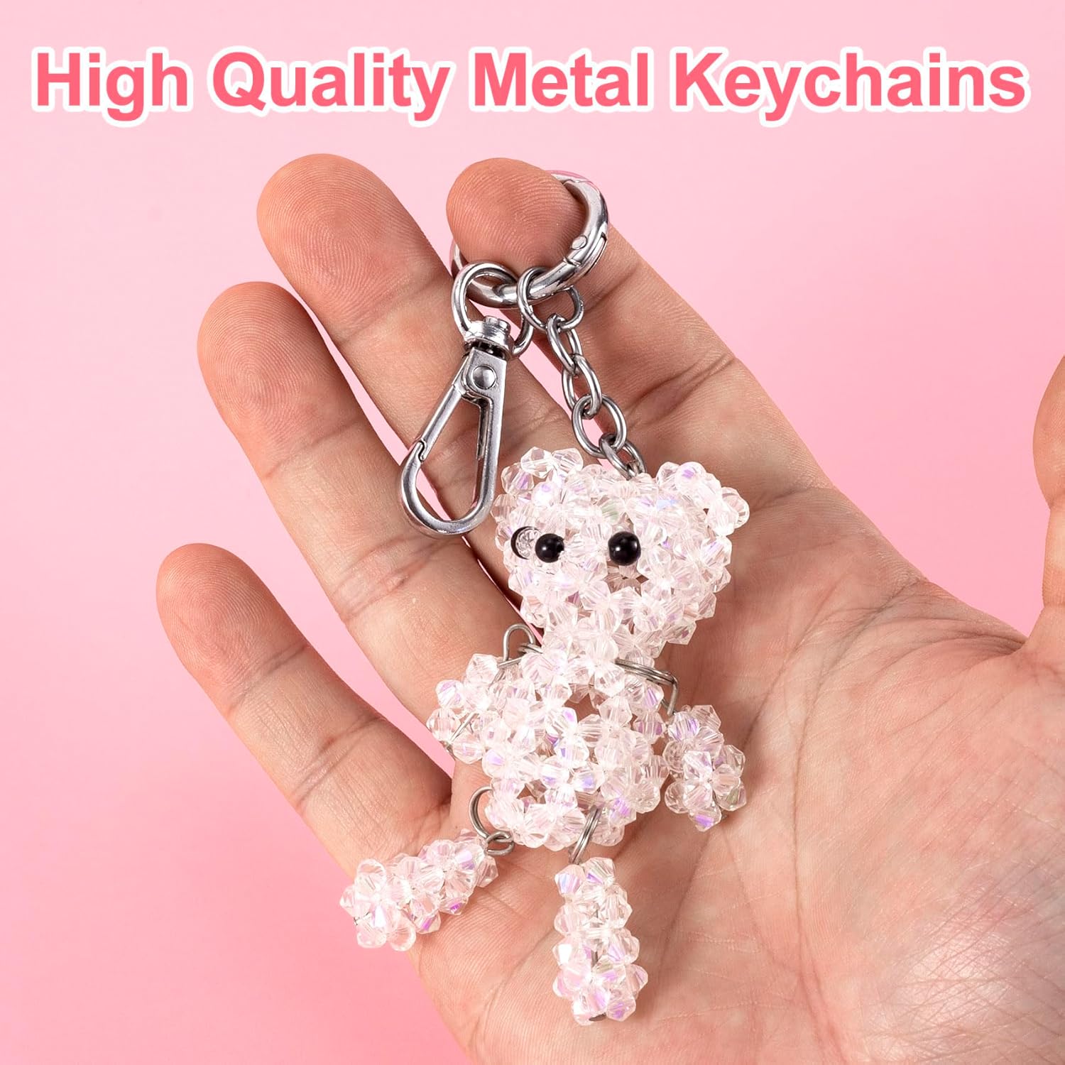 OIIKI 2 Sets Swivel Clasp Clip, Metal Swivel Snap Hooks, Double Opening Key Chain Clip with Key Ring for DIY Crafts, Jewelry Clasps, Lanyard Making -Silver - Image 4