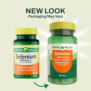 Spring Valley Selenium 200mcg (as Selenium Yeast) - 100 Tablets - Immune & Antioxidant Support + SUREFECT Organizer.