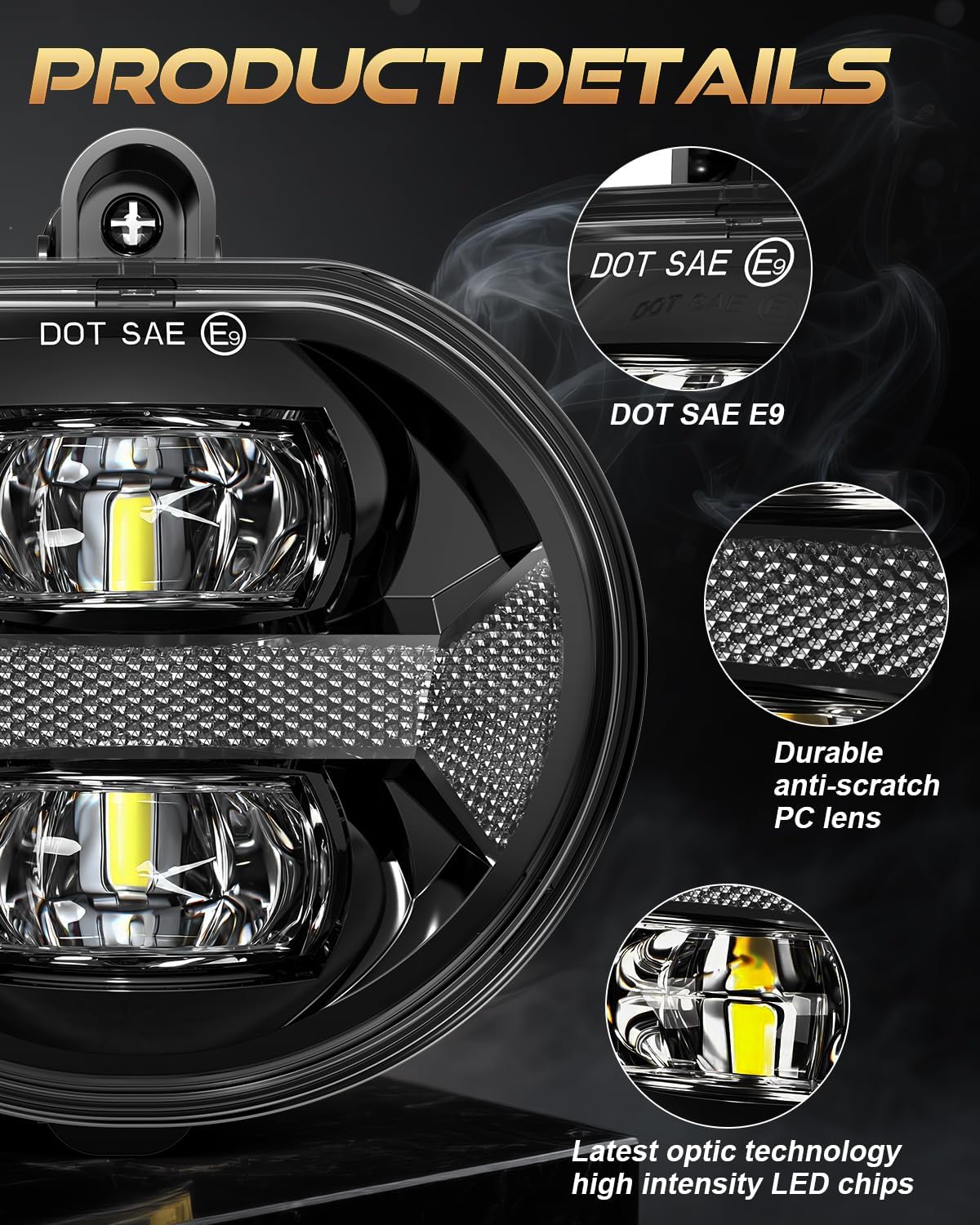 M MIBAHE Led Fog Lights with DRL Compatible with Dodge Ram 1500 2002-2008, Ram 2500 3500 2003-2009, Durango Truck 2004-2006,Black