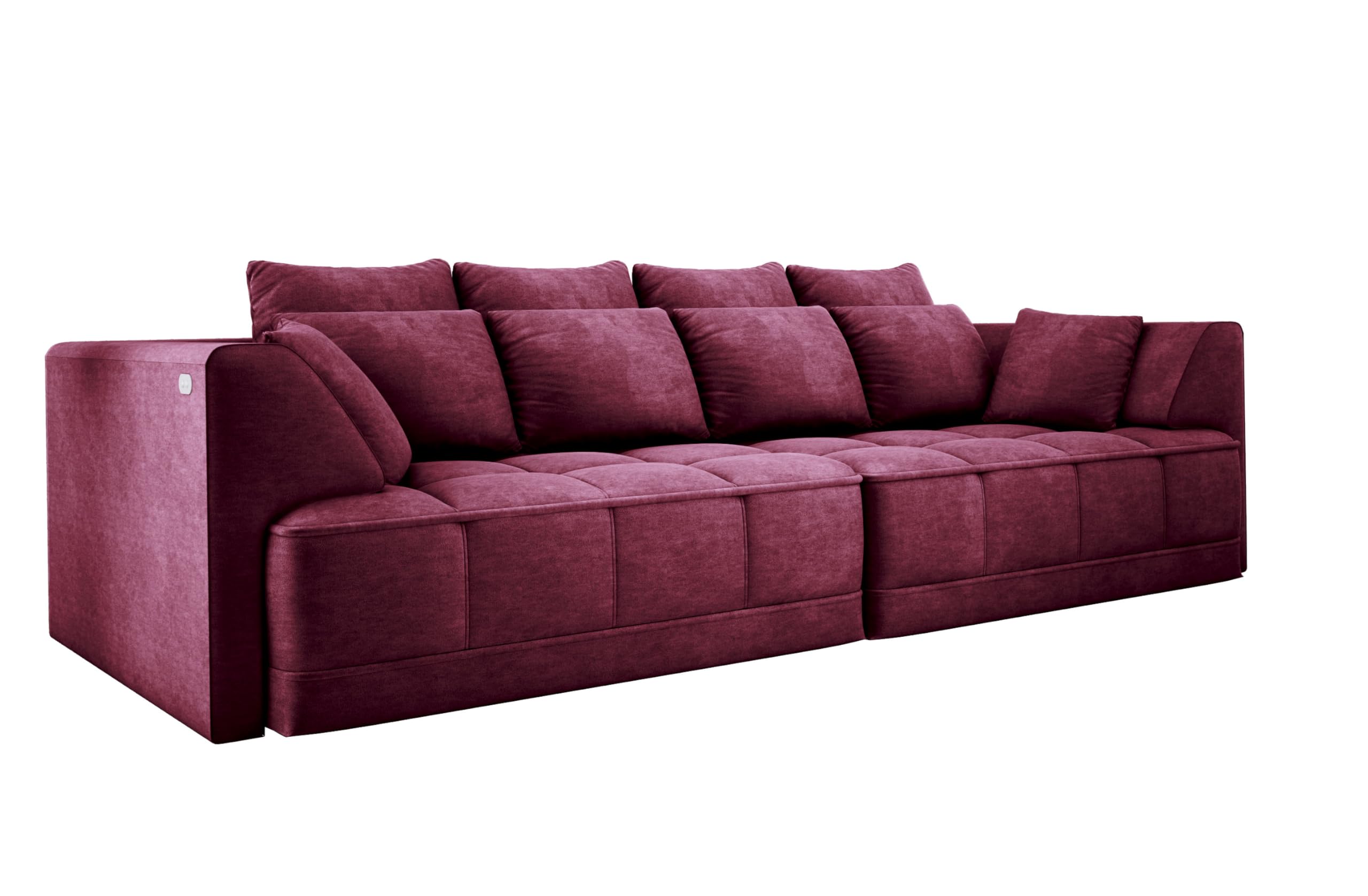 Big Sofa Tiga XXL, Schlafsofa, Couch, Schlafcouch mit Schlaffunktion 302 cm Breit (Cloud 68)