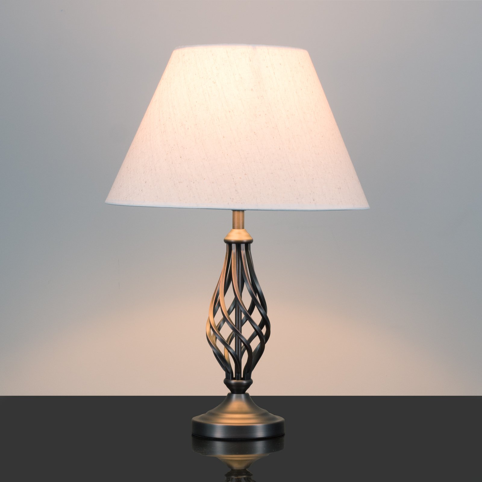 kingswood barley twist traditional table lamp
