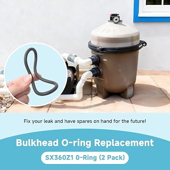 SX360Z1 Bulkhead O-Ring Compatible with Hayward Pool Filters, 2-Pack