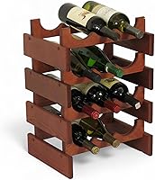 Vista 66 de Wooden Mallet, Botellero Dakota negro de 3 botellas