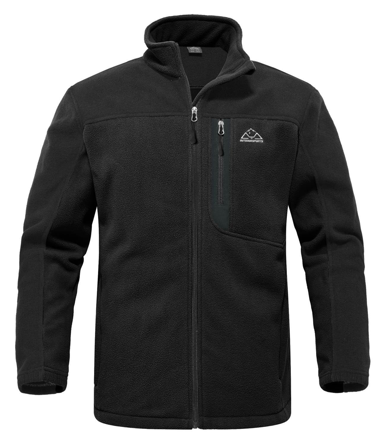 Rdruko Mens Fleece Jackets Full Zip Lightweight Outdoor Hiking Jackets Winter Coats