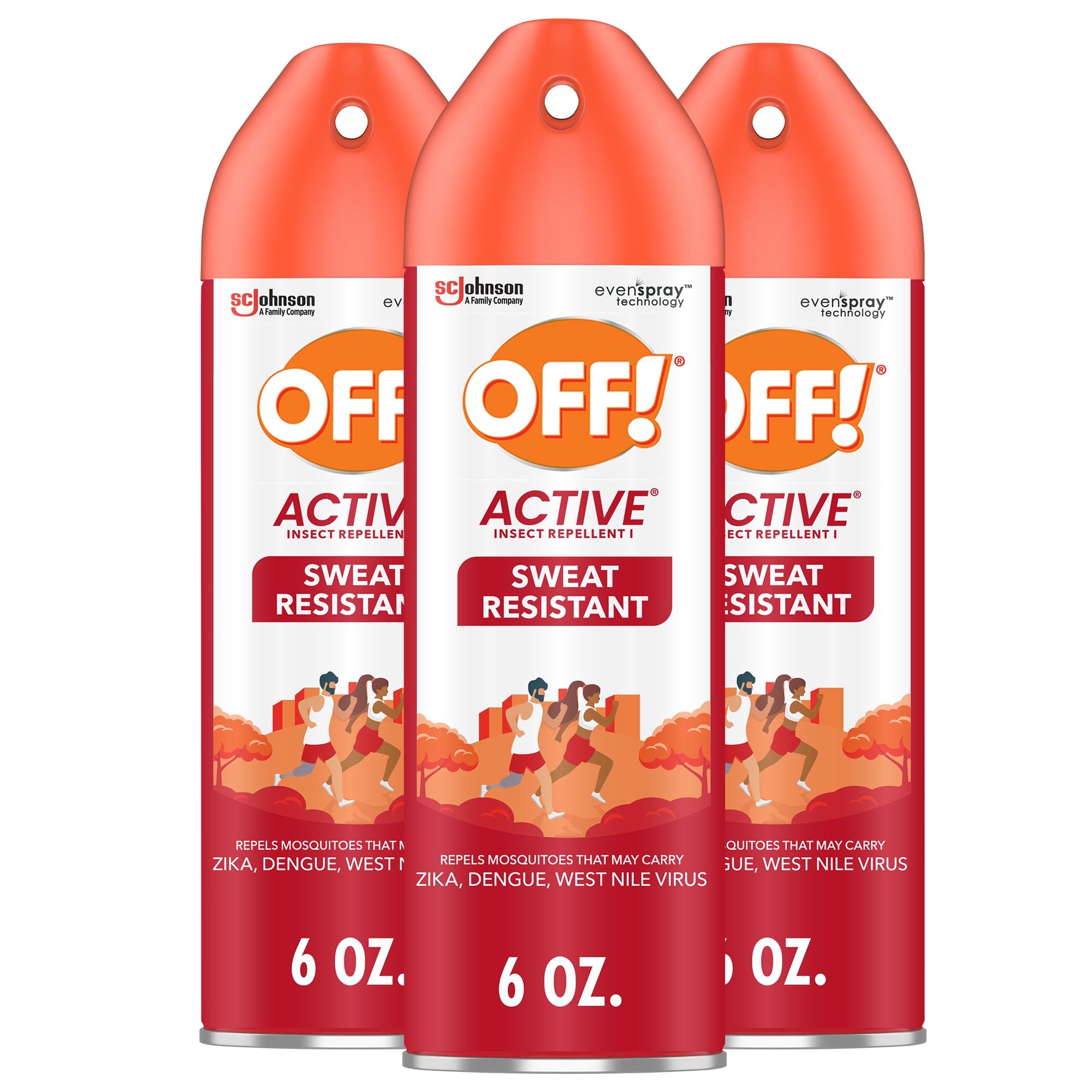 Active Insect Repellent Sweat Resistant Long Lasting Protection Repels Mosquitoes 6 Ounce (Pack of 3)