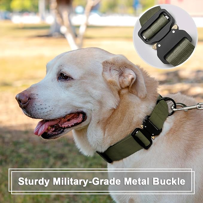 Collar táctico personalizado para perro con nombre y número miniatura 3