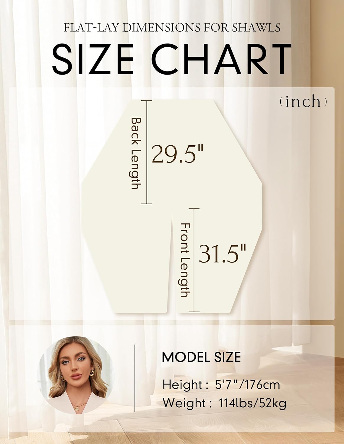 PULI Women's Elegant Shawl Wraps Soft Open Front Poncho Sweater for Spring Fall Winter - Image 6