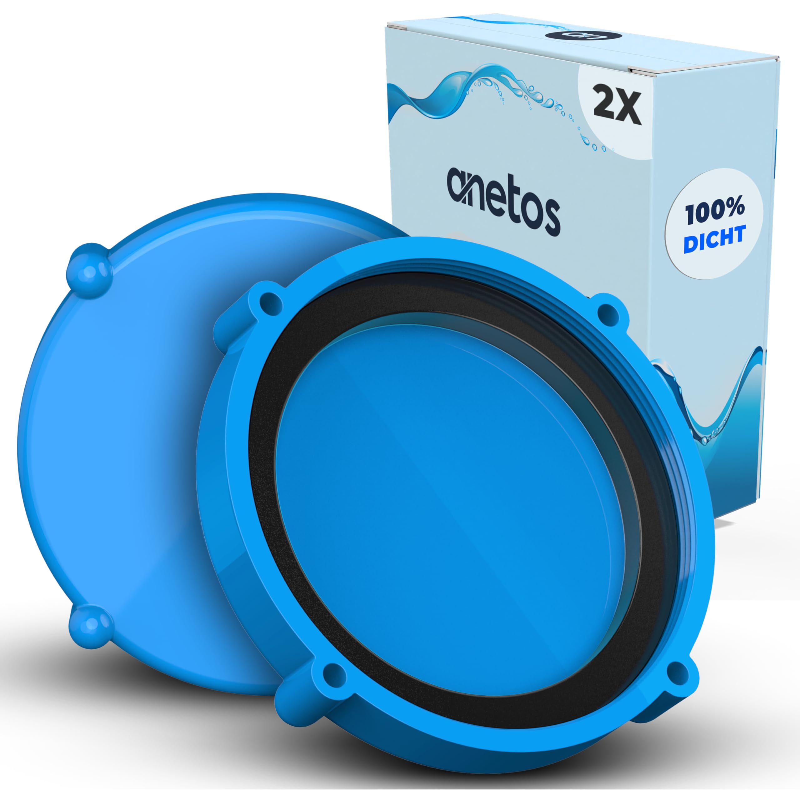 anetos Winter closure set for Intex and Bestway pools - 100% leak-proof - 2 pieces with matching seals