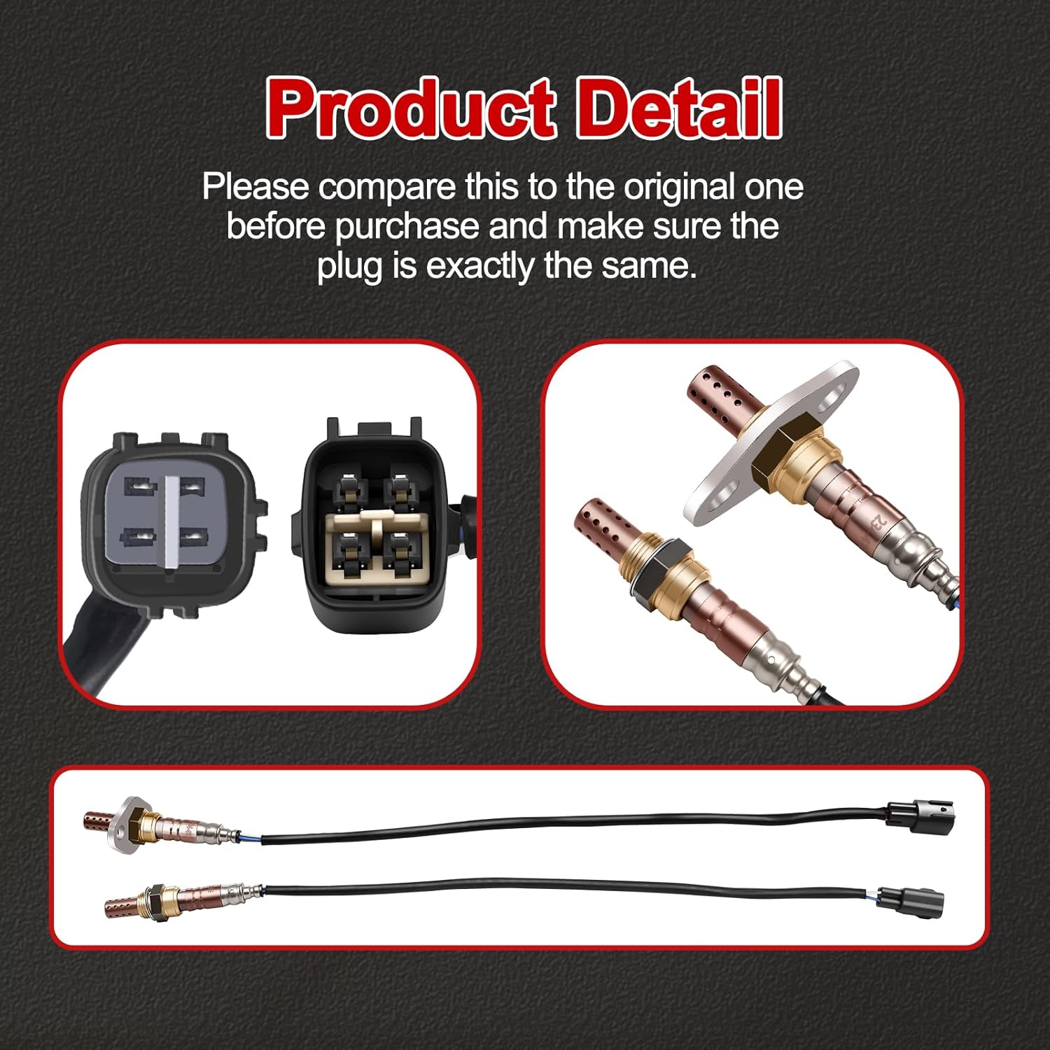 02 Sensor 234-4162 234-4169 Pack of 4, Oxygen O2 Sensor Compatible with Toyota for Sequoia 2001-2004, for Tundra 2000-2004