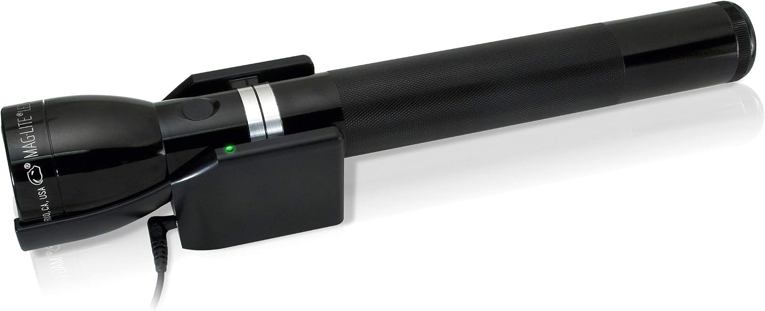 Maglite RL1019 LED Rechargeable Flashlight System with 120V Converter & 12V DC Auto Adapter, Black - ML65017-BRK