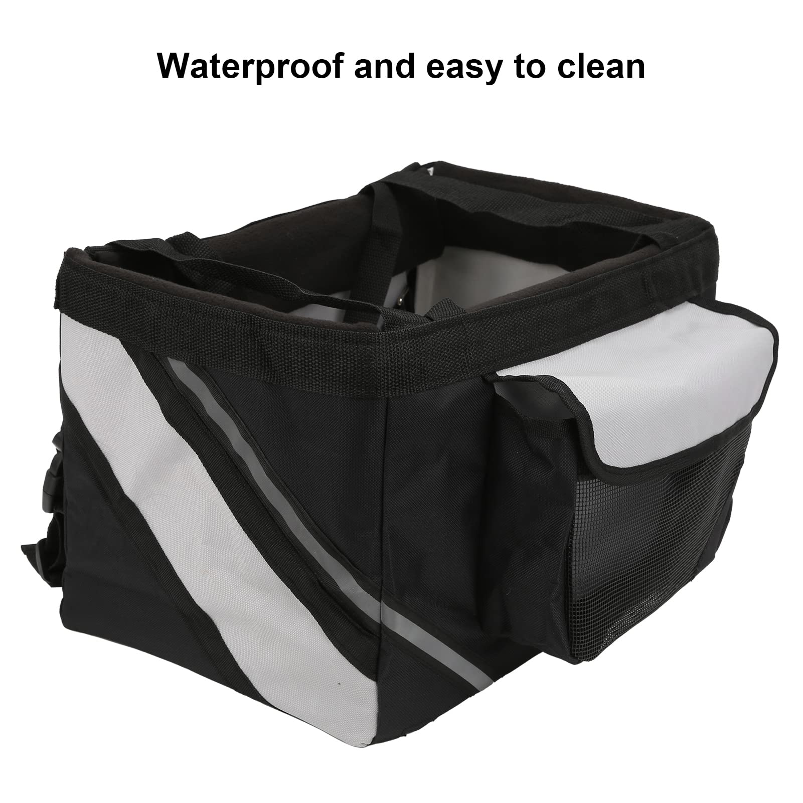 Torba na Rower dla Zwierząt Wytrzymały Przedni Kosz do Przenoszenia dla Małych Psów i Kotów Łatwa do Czyszczenia Tkanina Oxford 15x11x9,8 Cala