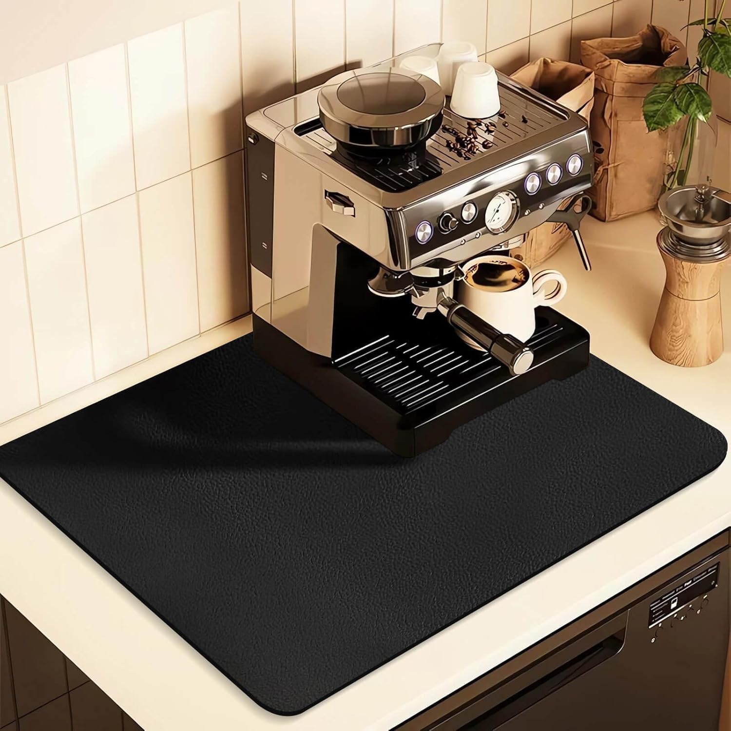 GIUSOBG Kaffeemaschine Abtropfmatte 40 X 30 cm Schnelltrockn