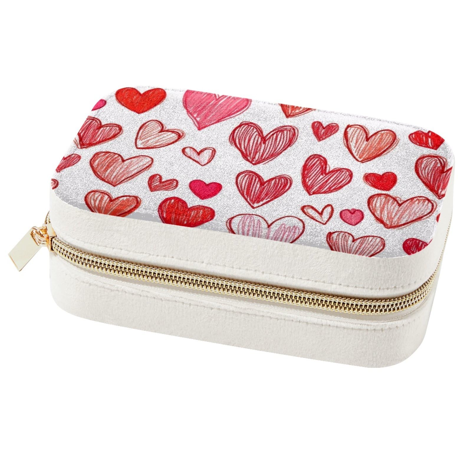 Boîte à bijoux portable en cœur rose pour ne plus perdre vos bagues