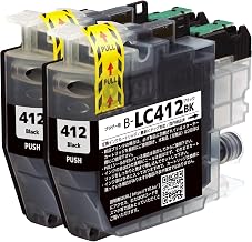 LC412BK (Black) [2 Pack] Latest Compatible Ink Cartridge 412 412BK LC412-BK Black Ink Can be used with Genuine Brother Brother (Compatible Models: MFC-J7100CDW / MFC-J7300CDW) [Made by STAR JET]