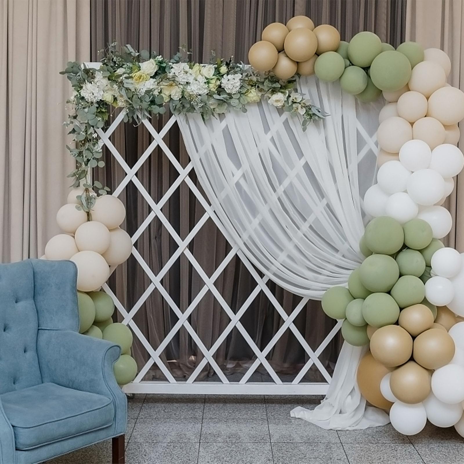 2,5 m & 1,5 m Ballonbogenständer Kit, Halbbogen Ballonsäulenständer, Bodenballonständer für Hochzeit, Geburtstag, Abschlussfeier, Geburtstag, Weihnachten, Halloween