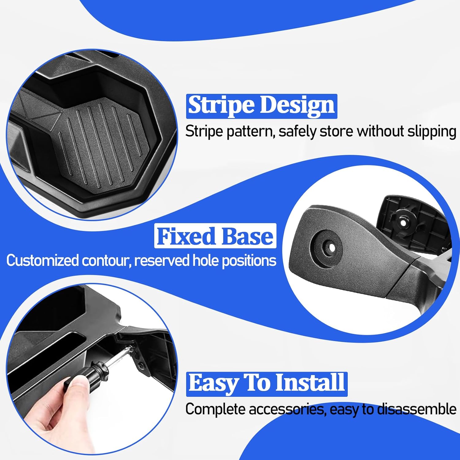 Removable Dual Rear Cup Holder Drink Holder for Chevrolet/Chevy Trax 2024-2025, Console Mounted Backseat Floor Storage Organizer Custom Fit Car Accessories