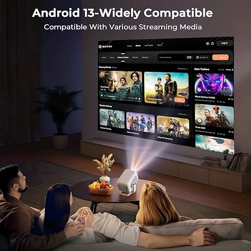 Miniatura 2 de Proyector inteligente compatible con Netflix/Soporte 4K/Calibración visual AI] Proyector con Dolby Atmos, 1080P 800 ANSI, aplicaciones de