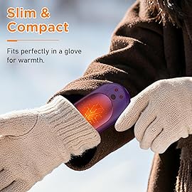AI Hand Warmers Rechargeable 2 Pack, 6000mAh Electric Pocket Heater with 20H Heating, 3 Levels, Snap-On 2-in-1 Design, Winter Gift for Men & Women, Hiking, Hunting, Outdoor
