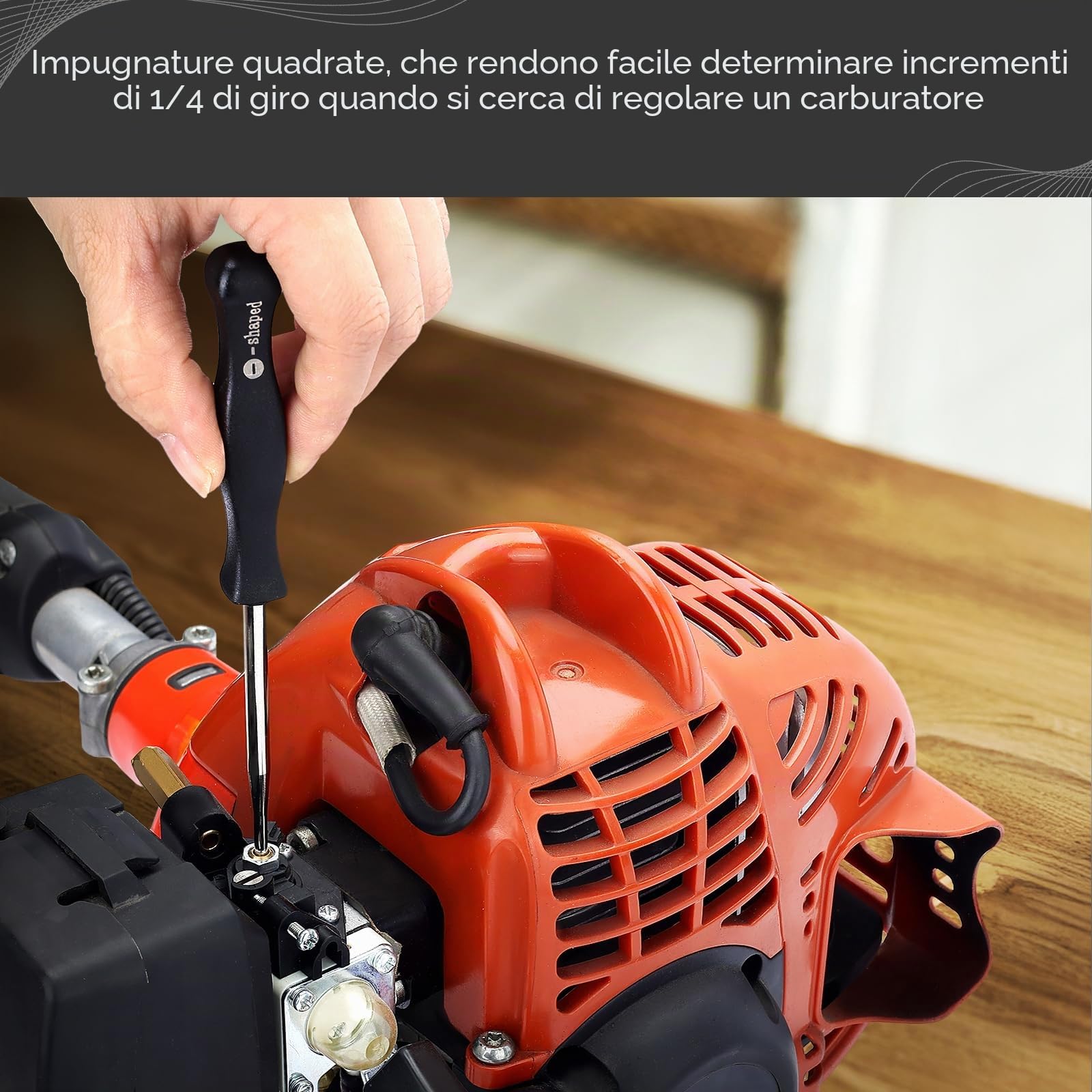 Set di 12 Strumenti di Regolazione del Carburatore Cacciaviti Carburazione Motosega 2 Tempi Attacco Splined/Cacciavite Pac man/Double D per Poulan Husqvarna STHIL Echo Decespugliatore