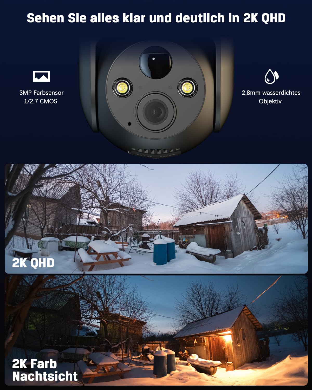 COCOCAM 4G LTE Überwachungskamera mit SIM Karte Aussen