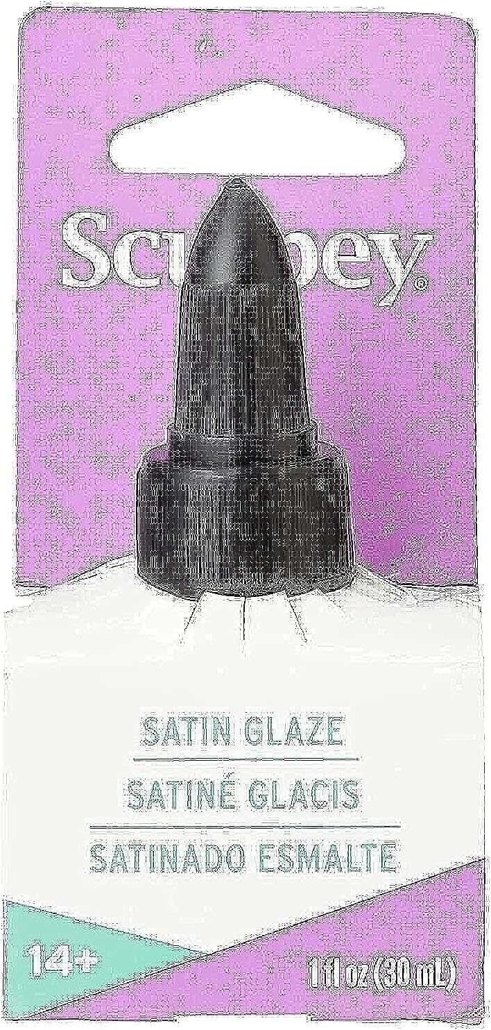 Sculpey® Satin Glaze, Non Toxic, 1 fl oz. bottle with precise flow twist cap. Will add a satin finish to your baked polymer oven-bake clay creations!