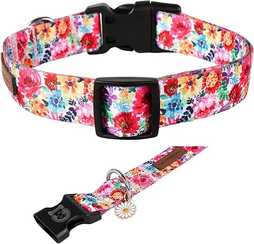 Miniatura 2 de MR. CHUBBYFACE - Collar para perro de primavera y verano, floral, suave, ajustable, para perros pequeños, medianos y grandes