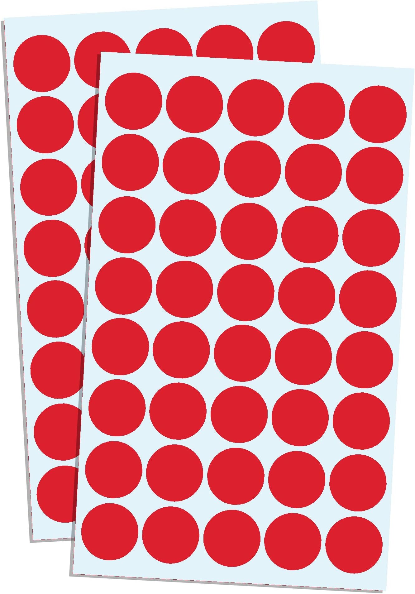 2000 Pack, 3/4" Round Dot Stickers Circle Labels - Red