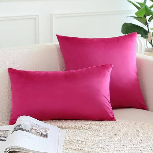 Miniatura 3 de OTOSTAR - Fundas de almohada decorativas de 16 x 16 pulgadas, fundas de cojín de terciopelo suave, fundas cuadradas para sofá, cama, sofá de casa,