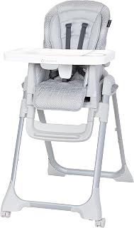 Baby Trend Everlast 7-in-1 High Chair Charcoal Stone - Convertible Infant to Youth Chair, Adjustable Recline & Dishwasher-Safe Tray