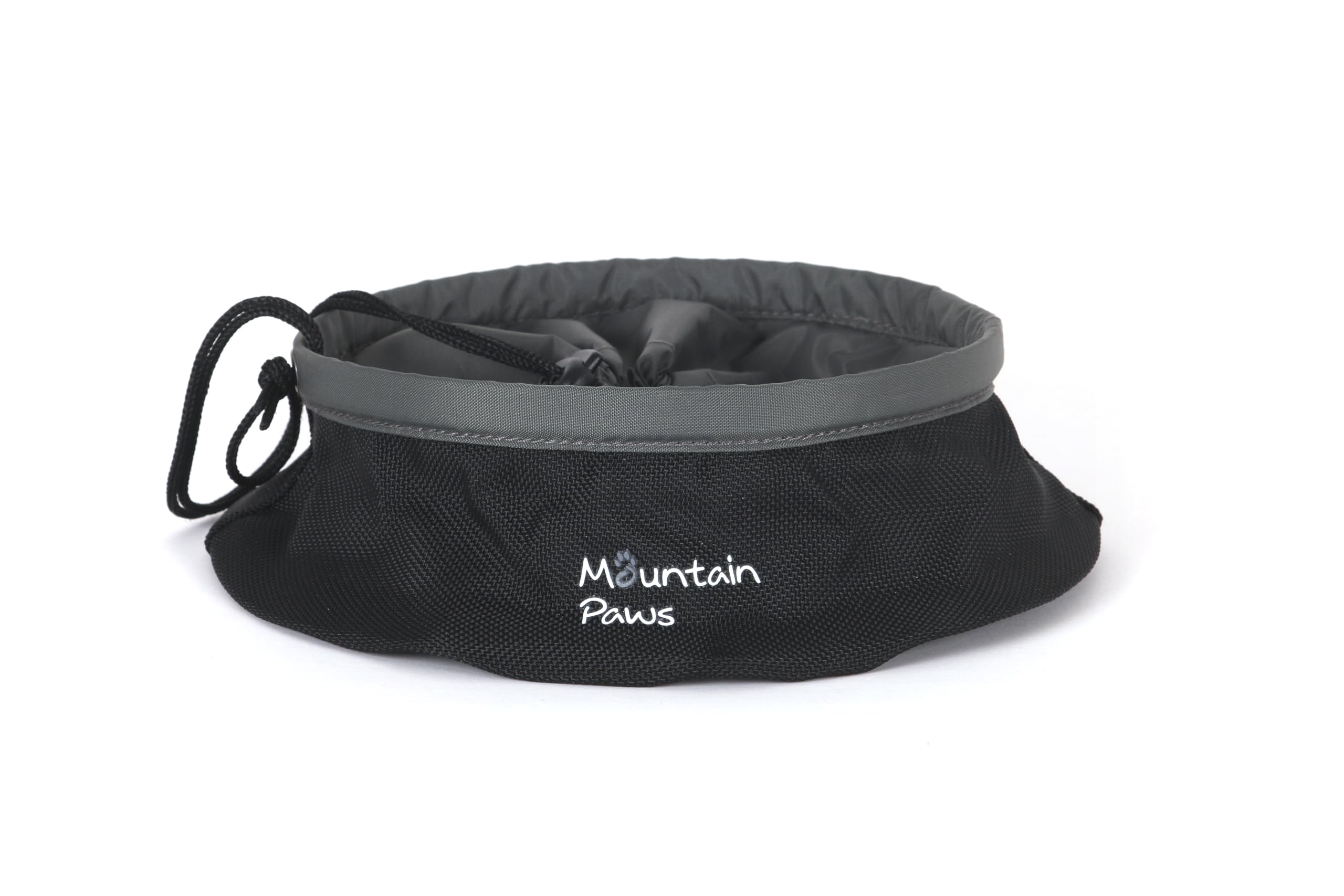 Mountain Paws Collapsible Lightweight Dog Food Bowl With Drawstring Closure
