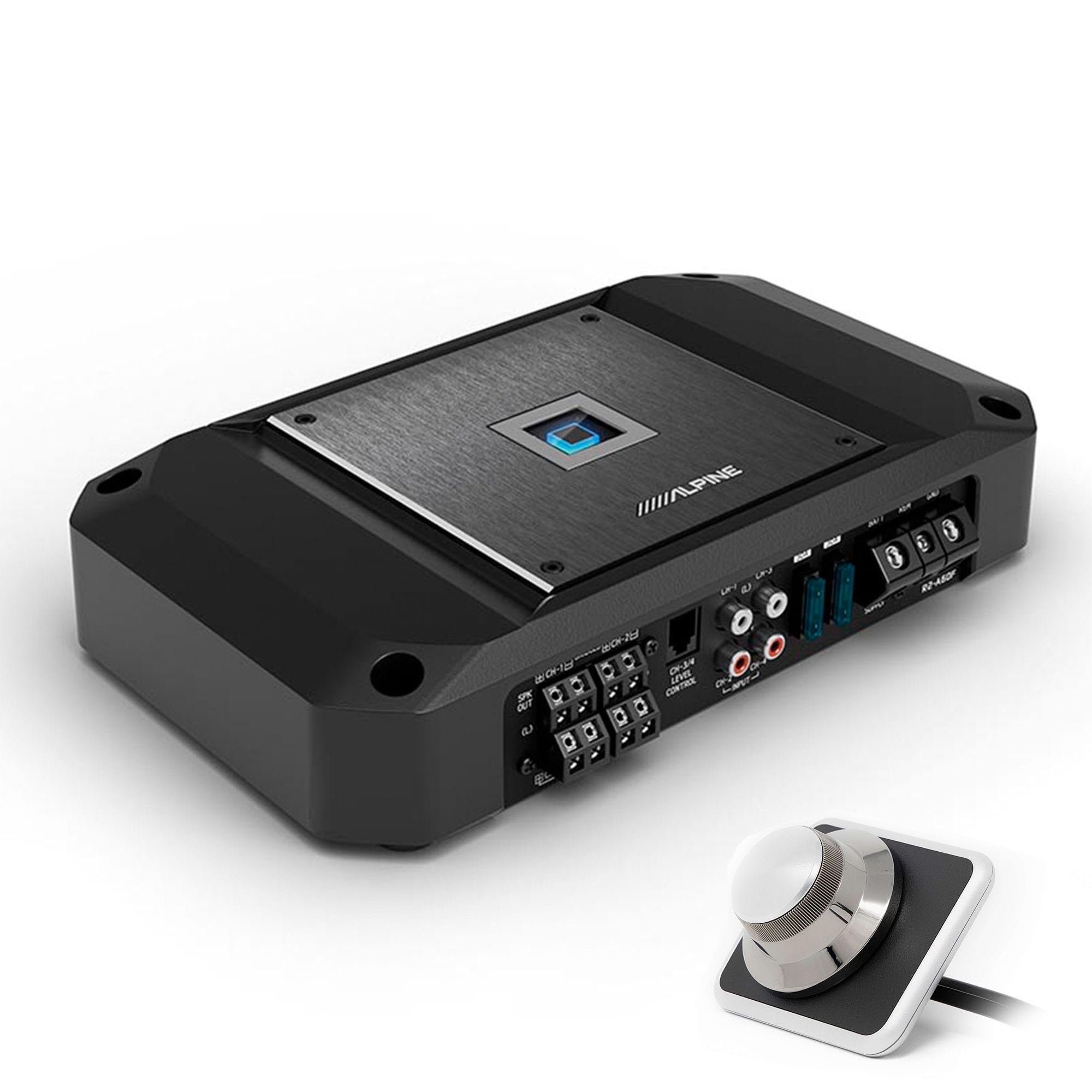 Alpine R2-A60F R-Series 4-Channel Amplifier & Alpine RUX-H01 Remote Bass Knob Bundle