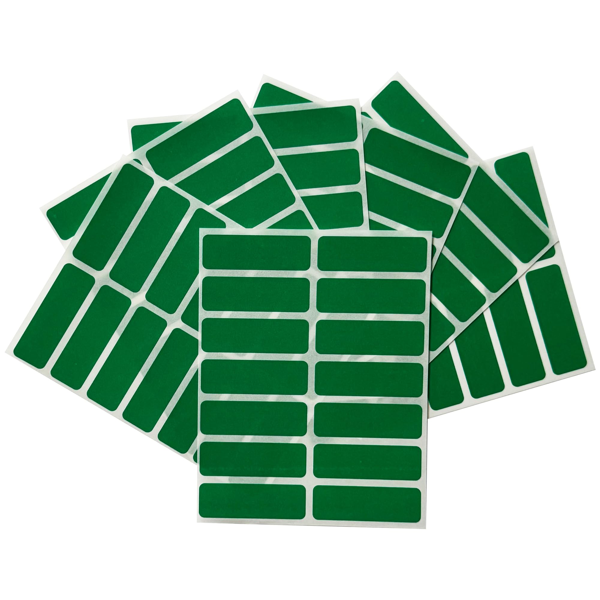 Paquete de 98 etiquetas rectangulares verdes 12 x 38 mm – pegatinas adhesivas