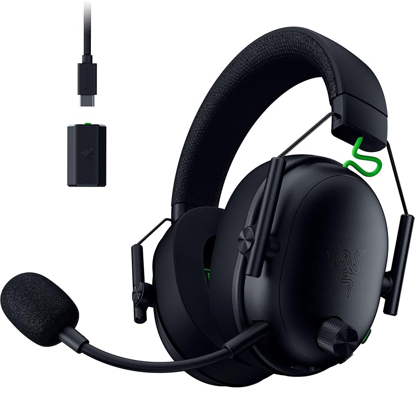 Razer BlackShark V3 XBOX S|X - Cuffie wireless per eSport - Driver TriForce da 50 mm - Microfono a banda larga rimovibile - HyperSpeed 2,4 GHz e Bluetooth - Audio surround - Xbox/PC | Nero