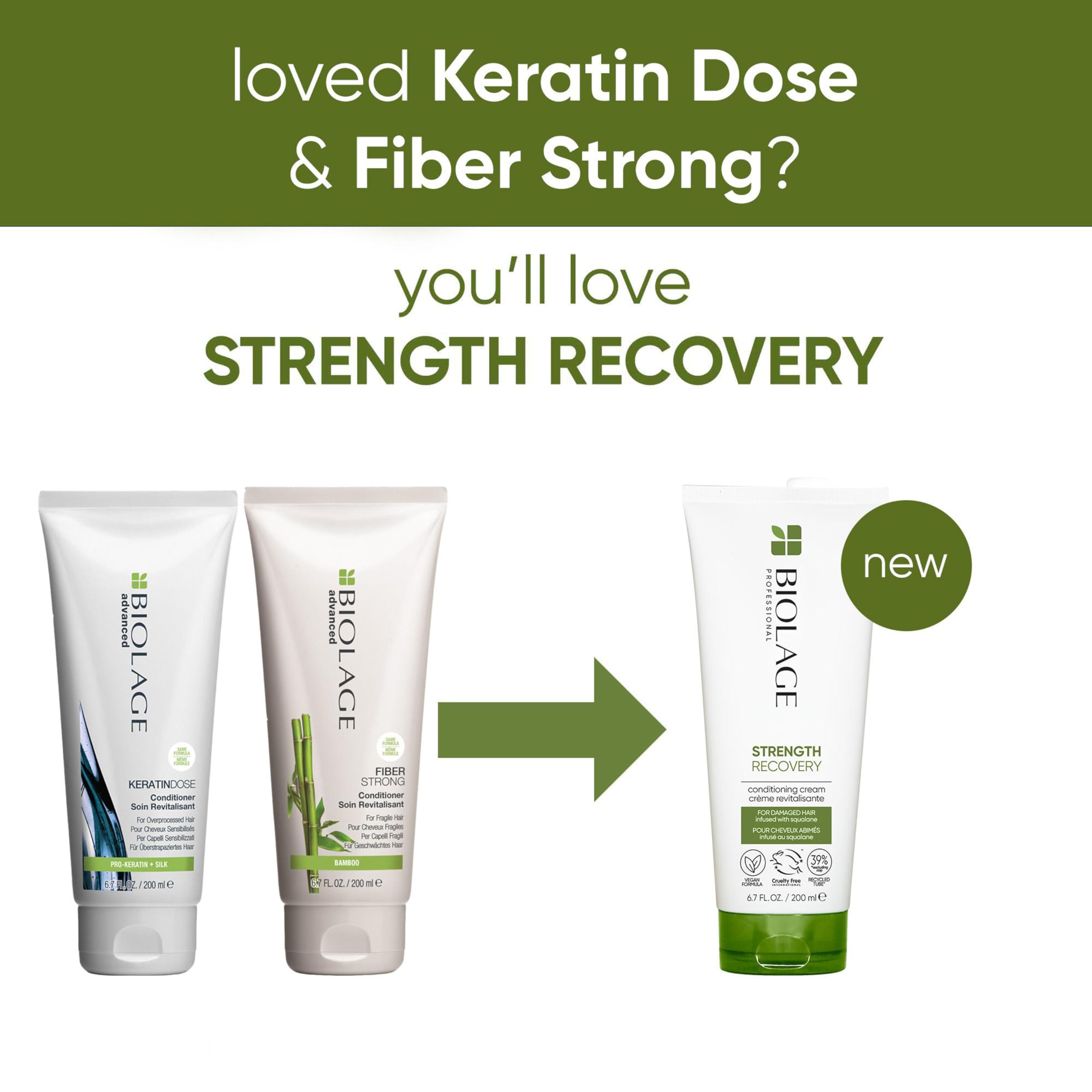 Biolage Professional Strength Recovery Nourishing Conditioning Cream, for Damaged Hair 200ml - Image 2