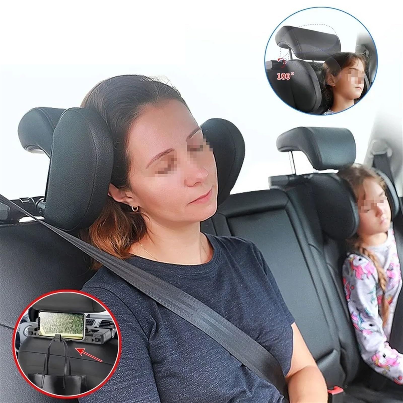 Accessori Auto Interno 1 Pz Cuscino Poggiatesta Seggiolino Auto Cuscino Viaggio Dormire Soluzione Supporto Poggiatesta Interni Auto Cuscino A Forma U Bambini Auto Interno(Leather Beige)