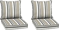 Vista 80 de Arden Selections Juego de cojines profundos para exteriores, 24 x 24 pulgadas, resistente al clima, a prueba de lluvia, resistente a la decoloración